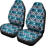 Turquoise Aztec Geometric Pattern Print Universal Fit Car Seat Covers