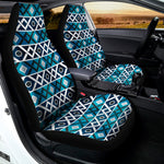 Turquoise Aztec Geometric Pattern Print Universal Fit Car Seat Covers