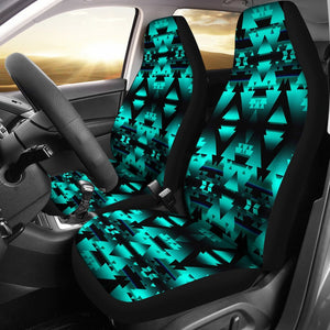 Turquoise Aztec Triangle Universal Fit Car Seat Covers GearFrost