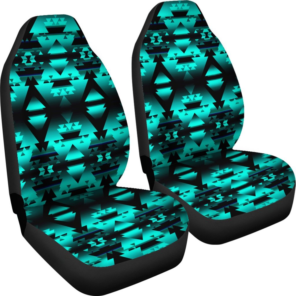 Turquoise Aztec Triangle Universal Fit Car Seat Covers GearFrost