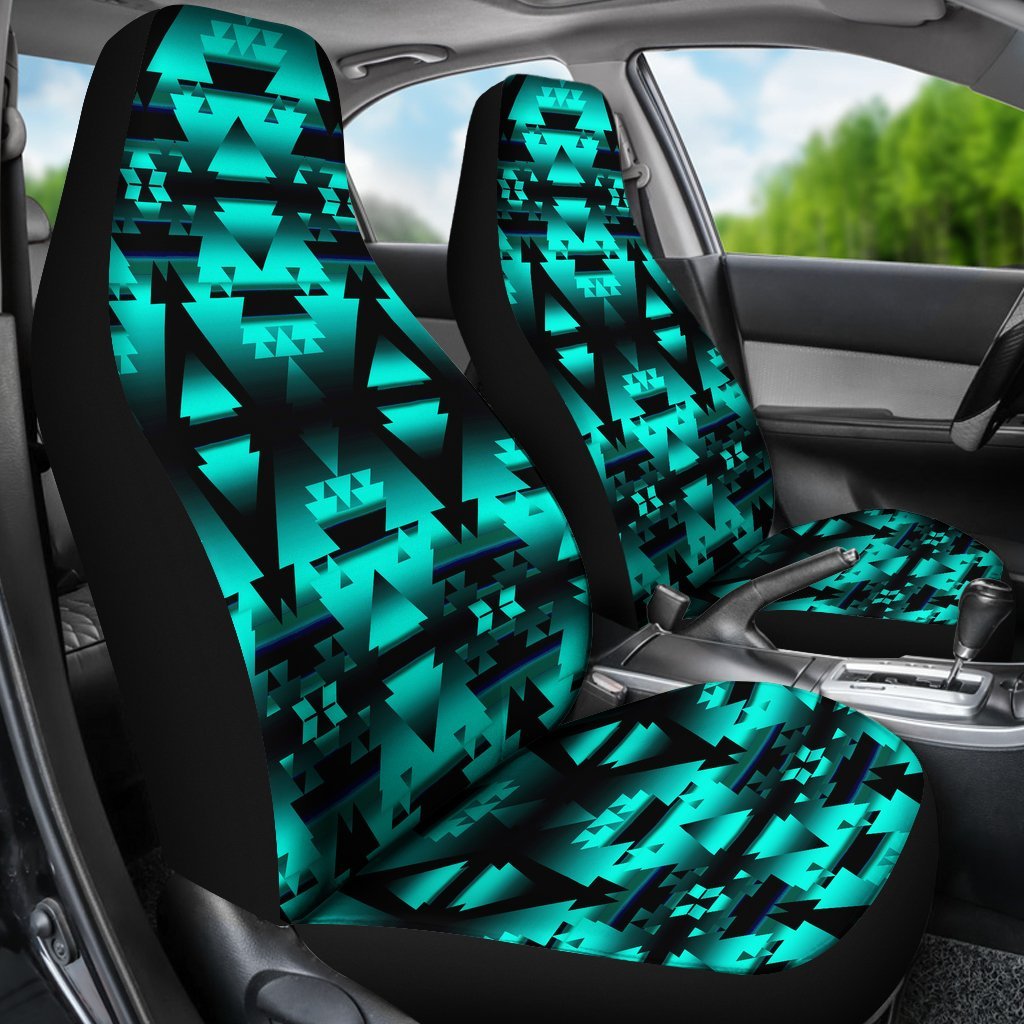 Turquoise Aztec Triangle Universal Fit Car Seat Covers GearFrost