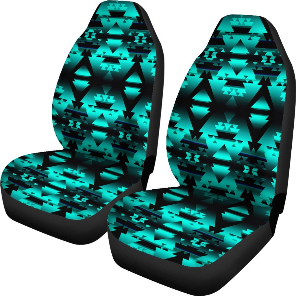 Turquoise Aztec Triangle Universal Fit Car Seat Covers GearFrost