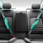 Turquoise Banana Leaf Print Car Seat Belt Covers