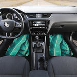 Turquoise Banana Leaf Print Front Car Floor Mats