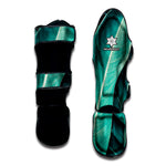 Turquoise Banana Leaf Print Muay Thai Shin Guard