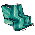 Turquoise Banana Leaf Print Pet Car Back Seat Cover