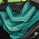 Turquoise Banana Leaf Print Pet Car Back Seat Cover