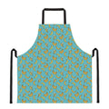 Turquoise Banana Pattern Print Apron
