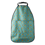Turquoise Banana Pattern Print Car Seat Organizers