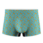 Turquoise Banana Pattern Print Men's Boxer Briefs