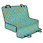 Turquoise Banana Pattern Print Pet Car Back Seat Cover