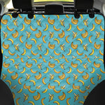 Turquoise Banana Pattern Print Pet Car Back Seat Cover