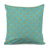 Turquoise Banana Pattern Print Pillow Cover