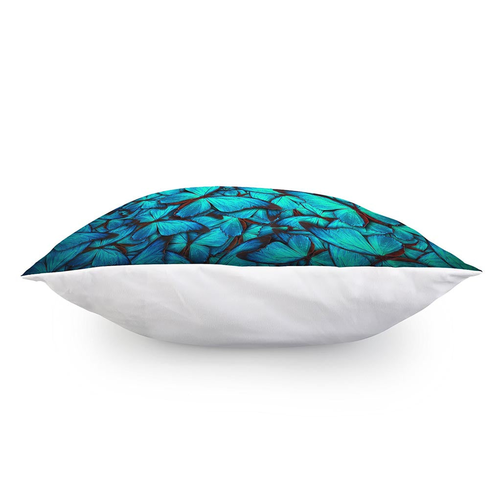 Turquoise Butterfly Pattern Print Pillow Cover