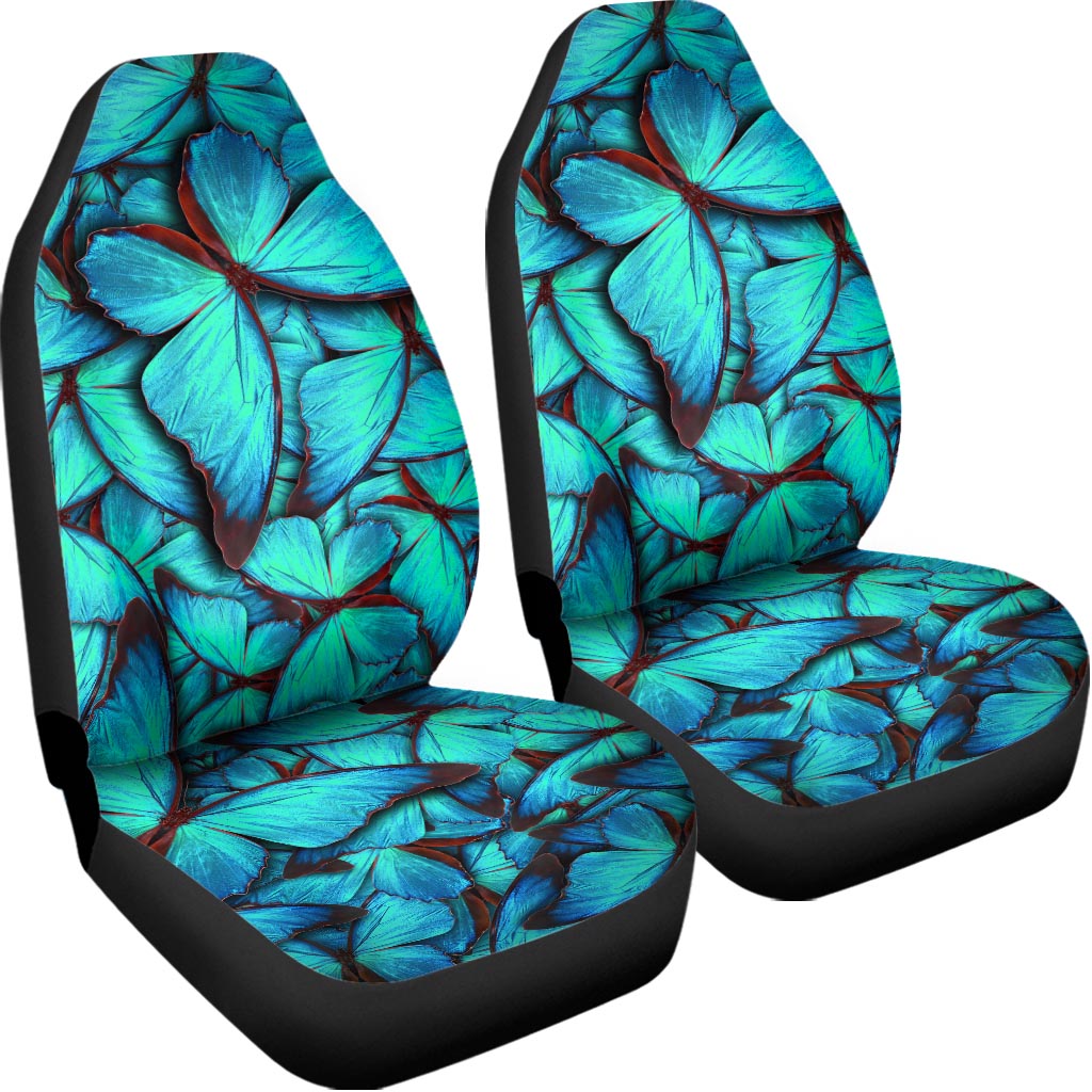 Turquoise Butterfly Pattern Print Universal Fit Car Seat Covers