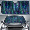 Turquoise Dragon Scales Pattern Print Car Sun Shade GearFrost