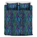 Turquoise Dragon Scales Pattern Print Duvet Cover Bedding Set