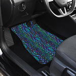 Turquoise Dragon Scales Pattern Print Front Car Floor Mats