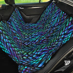 Turquoise Dragon Scales Pattern Print Pet Car Back Seat Cover