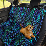 Turquoise Dragon Scales Pattern Print Pet Car Back Seat Cover