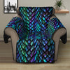 Turquoise Dragon Scales Pattern Print Recliner Protector