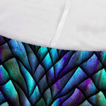 Turquoise Dragon Scales Pattern Print Sofa Cover