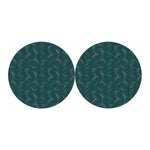 Turquoise Dragonfly Pattern Print Car Coasters