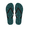 Turquoise Dragonfly Pattern Print Flip Flops