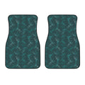 Turquoise Dragonfly Pattern Print Front Car Floor Mats