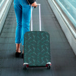 Turquoise Dragonfly Pattern Print Luggage Cover
