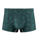 Turquoise Dragonfly Pattern Print Men's Boxer Briefs
