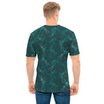 Turquoise Dragonfly Pattern Print Men's T-Shirt