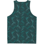 Turquoise Dragonfly Pattern Print Men's Tank Top