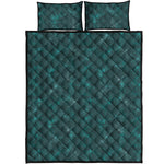 Turquoise Dragonfly Pattern Print Quilt Bed Set