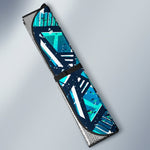 Turquoise Ethnic Aztec Trippy Print Car Sun Shade GearFrost