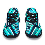 Turquoise Ethnic Aztec Trippy Print Sport Shoes GearFrost