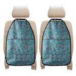 Turquoise Floral Bohemian Pattern Print Car Seat Organizers