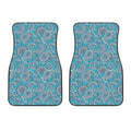 Turquoise Floral Bohemian Pattern Print Front Car Floor Mats