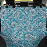 Turquoise Floral Bohemian Pattern Print Pet Car Back Seat Cover