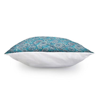 Turquoise Floral Bohemian Pattern Print Pillow Cover