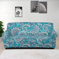 Turquoise Floral Bohemian Pattern Print Sofa Cover