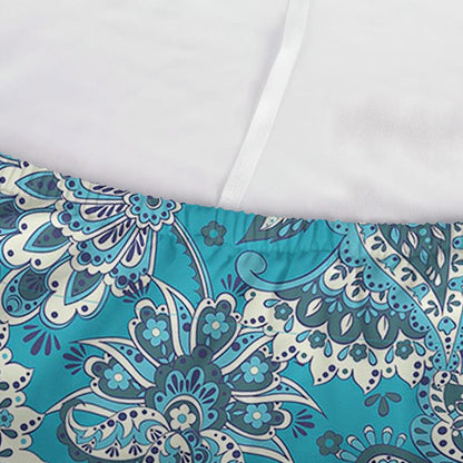 Turquoise Floral Bohemian Pattern Print Sofa Cover