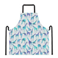 Turquoise Giraffe Pattern Print Apron