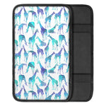Turquoise Giraffe Pattern Print Car Center Console Cover