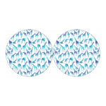 Turquoise Giraffe Pattern Print Car Coasters