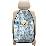 Turquoise Giraffe Pattern Print Car Seat Organizers