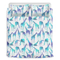 Turquoise Giraffe Pattern Print Duvet Cover Bedding Set
