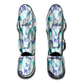 Turquoise Giraffe Pattern Print Muay Thai Shin Guards