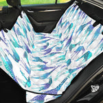 Turquoise Giraffe Pattern Print Pet Car Back Seat Cover