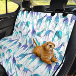 Turquoise Giraffe Pattern Print Pet Car Back Seat Cover